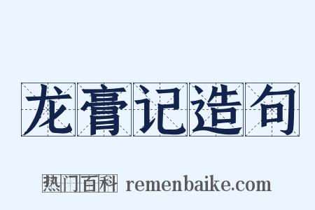 龙膏记造句是什么意思的图片